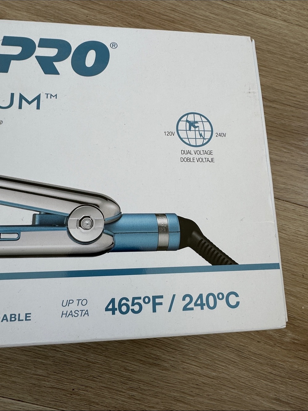 BaBylissPRO Nano Titanium Prima3000 Ionic Straightening Flat Iron - Blue - 1.25" - Picture 9 of 13